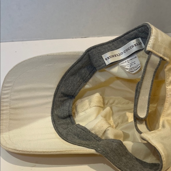 Brunello Cucinelli Beige and Gray Cap